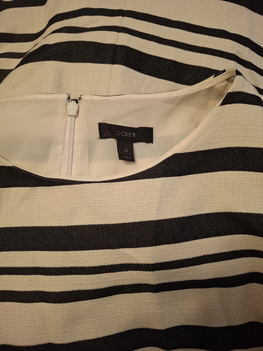 J. Crew Black and White Striped Midi Dress - Picture 4 of 5